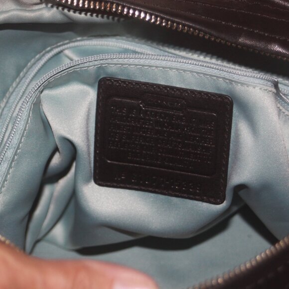 ❤️SOLD Coach 15339 Kristin Black Leather Satchel Top Handle Handbag Purse - Picture 8 of 9